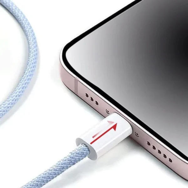 Macaron Braided Fast Charging Cable For iPhone 15 - Image 2