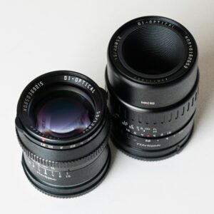 Lenses of Camera on White Background