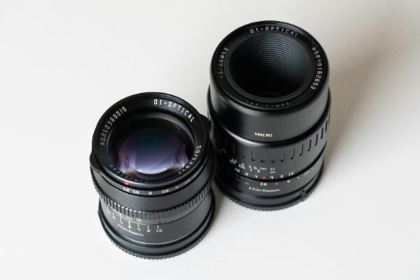 Lenses of Camera on White Background